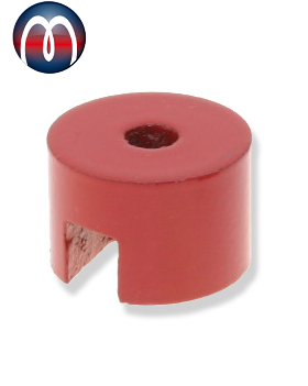 Magnet Knopfmagnet Alnico Rot Rund Ø 25 mm, D1=5,4, D=25 - hält 4 kg