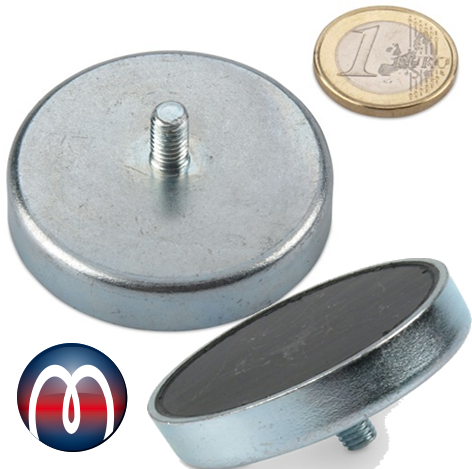 Aimant plat Ø 25 mm avec filetage intérieur en Néodyme M4 - tient 20  kg⭐⭐⭐⭐⭐ | Magnosphere Shop