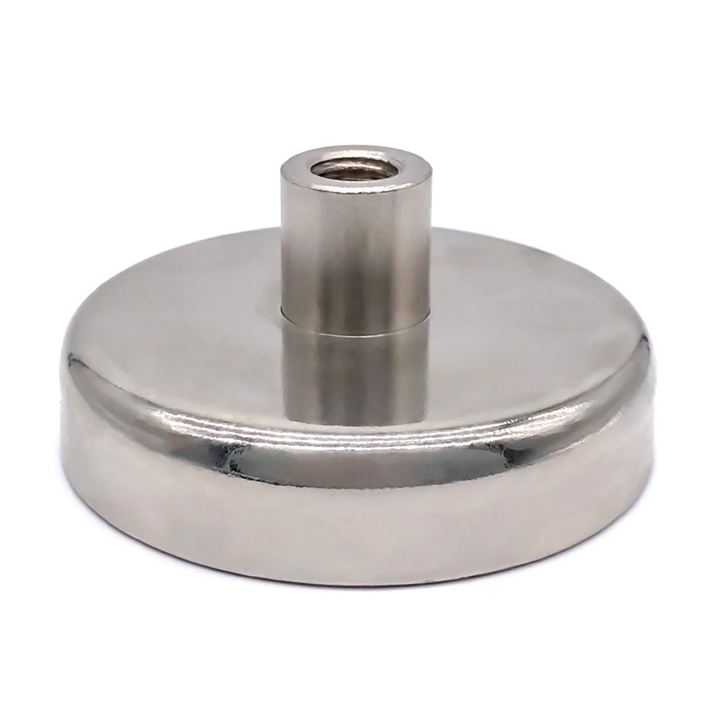 Ferrit Flachgreifer Ø 32,0 mm x 7,0 mm mit Gewindebuchse M4 x 8 mm - hält 8,0 kg