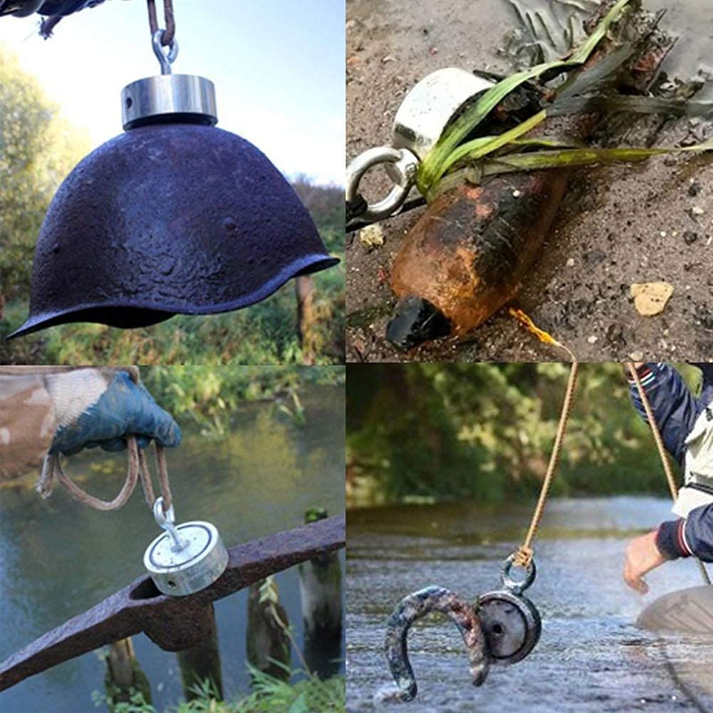 Magneti al Neodimio con Foro Magnete da Pesca Scon viti a occhiello super potente a terre rare, Forza di Tenuta per Pesca. Magneti al Neodimio Magnete da pesca super potente a terre rare, Magnete da pesca con viti a occhiello super potente a terre rare