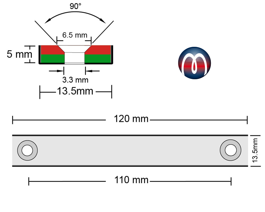 5 Neodym-Magnete Mit Bohrung - 20 Mm Durchmesser, 7 Mm Dicke, 13 Kg Haftkraft, Senkbohrung 4,5 Mm