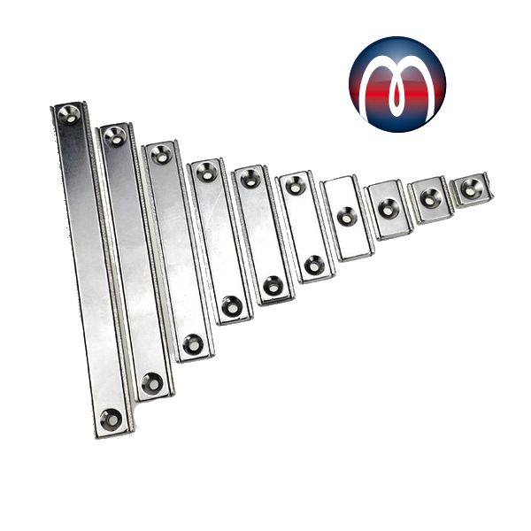 Channel Magnet Assemblies, Magnetic Assemblies, Neodymium Pot Magnets, Countersunk NdFeB Mounting Magnets, Countersunk Holding Magnet, Cup Magnets with Countersink Hole
