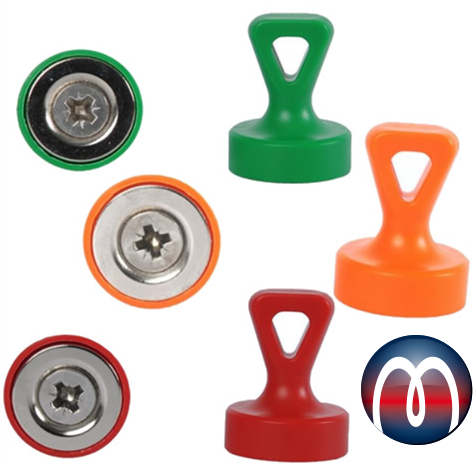 Neodymium Grip Magnets with Loop, Plastic covered magnetic thumbtack, Neodymium Magnet with Handle, NdFeB Pin Magnet, Skittle Magnets with Loop, Magnetic pushpin Grip, office magnets, colored grip magnets, hook magnets