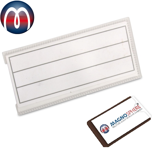 Magnetische Etikettenhüllen 10 cm x 6 cm Etikettenhalter mit Klarsichtfenster für Labels