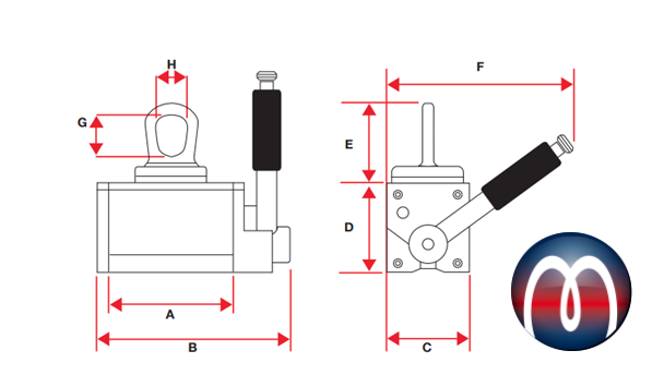 Permanent-Lasthebemagnete, Magnetheber, Hebemagnet, Permanent Magnet, Werkstattstattmagnete, Lagermagnete, Magnet-Lifter, Kranmagnet, Kran Magnet Neodym