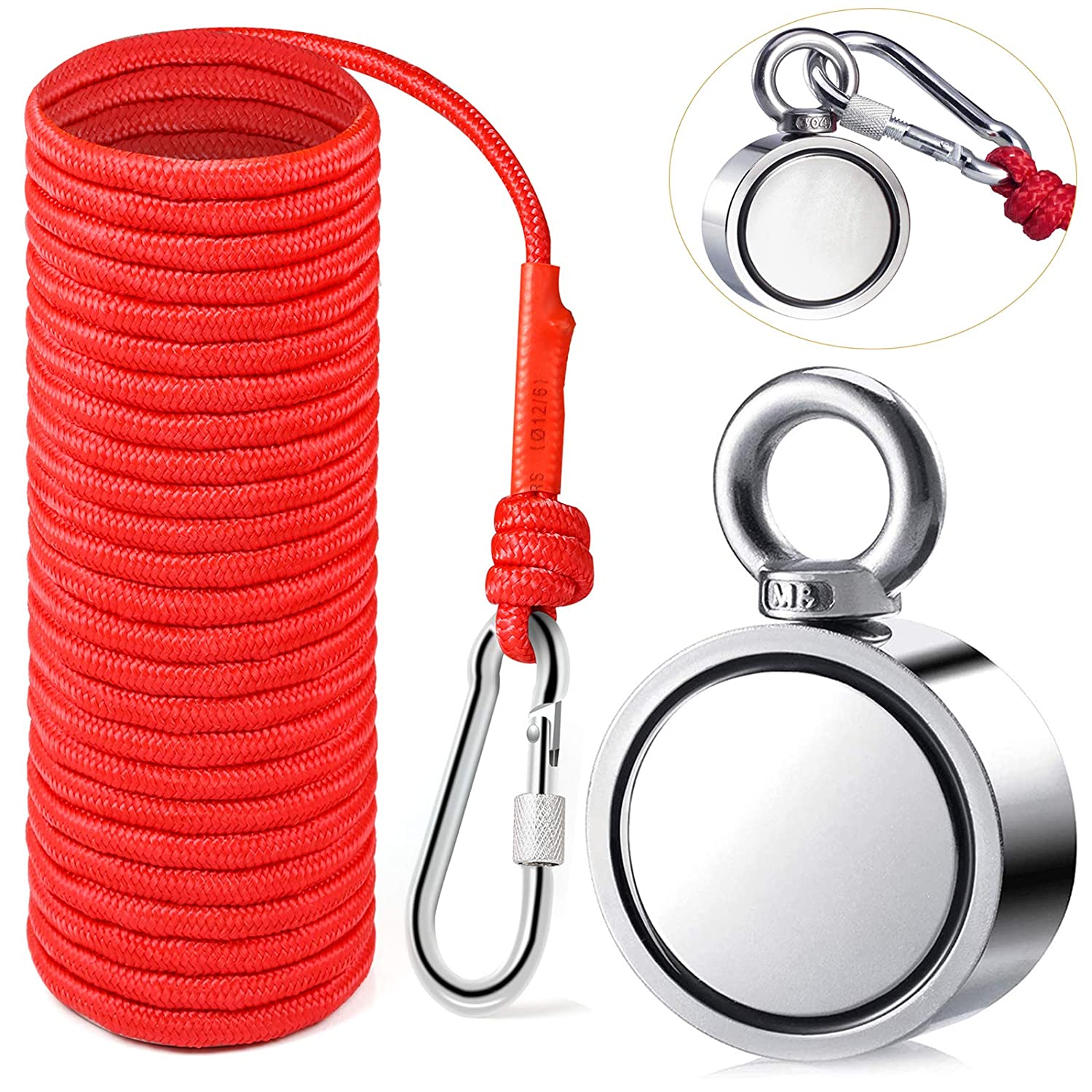 UK Powerful Round Neodymium Magnet Hook Rescue Magnet Fishing Equipment Hold 