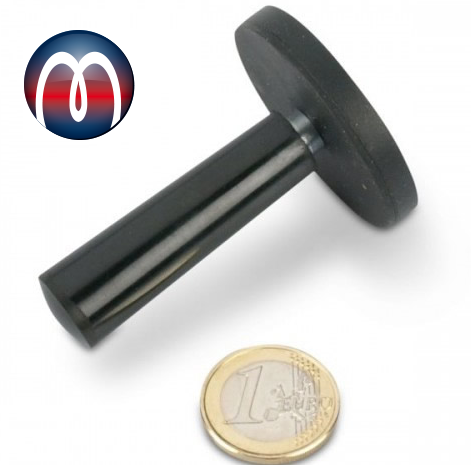 Magnetsystem Neodym Gummimantel, mit Griff Ø 43 mm - 88 mm - hält 10 kg - 55 kg