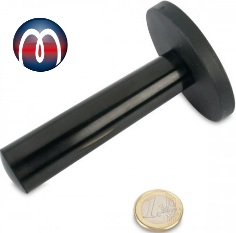 Magnetsystem Neodym Gummimantel, mit Griff Ø 43 mm - 88 mm - hält 10 kg - 55 kg