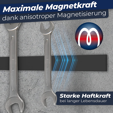 Power Magnetband selbstklebend 24,5mm x 3,2mm, Magnetklebeband, Magnetstreifen, Magnetband