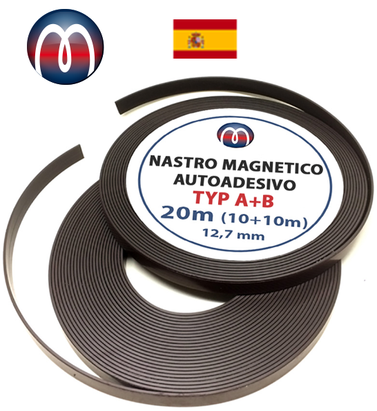 Cinta Magnética A + B, Tiras Magnéticas para Mosquiteras, Cinta Magnética Autoadhesiva cara A y B