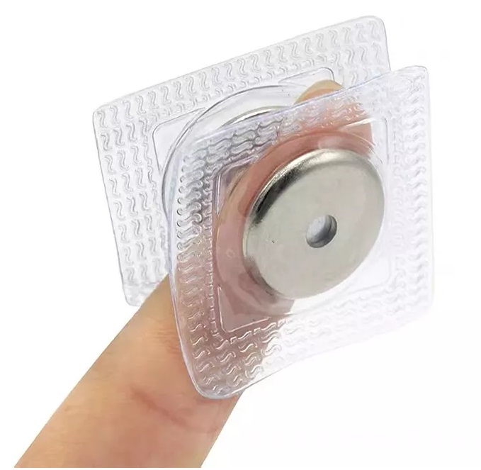 Neodym Magnete zum Einnähen 12 x 2mm 10er Set in Quadratische PVC Hülle Wasserfest Supermagnete ideal für Kleider, Textilien extra Stark