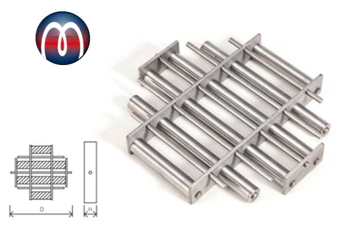 Magnetische Gitter Magnetfilter Magnetstäbe Magnetgitter Filter Stäbe, Magnetabscheider, Separier-Magnetsysteme, Trichtermagnet, Grate magnet, Magnet, Magneten