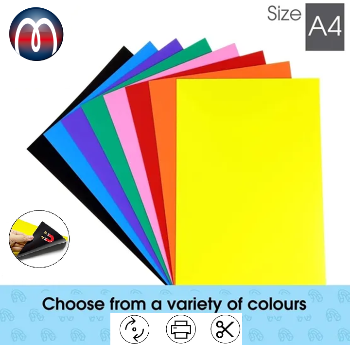 4 Fogli Magnetici A5 Flessibili Spessore 0.85mm Per Arti Creative E Conservazione