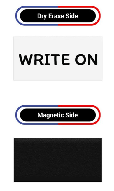 Dry Erase Magnetic Labels 60 mm x 100 mm White Magnetic Strips, Write-On/Wipe-Off