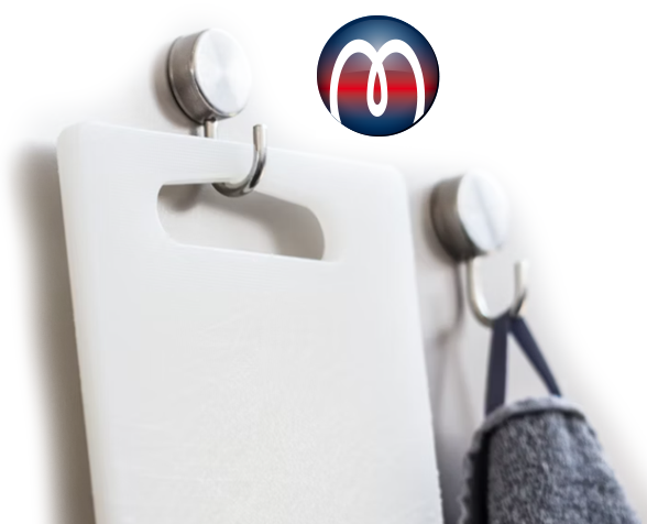 Magneti Potenti Ganci Magnetici Extra Forti 36KG - 4 Pezzi 32mm Con Rotazione 360° Per Superfici Metalliche Organizzazione Spazio - 4