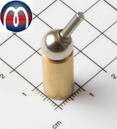 Magnetic ball joint with threaded pin Neodymium Ø 10 mm M3x12 fit tolerance h6 - holds 18 N