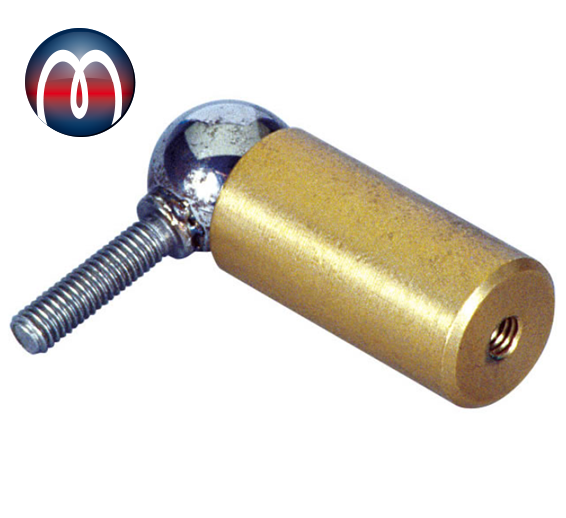Magnetic ball joint with threaded pin Neodymium Ø 10 mm M3x12 fit tolerance h6 - holds 18 N