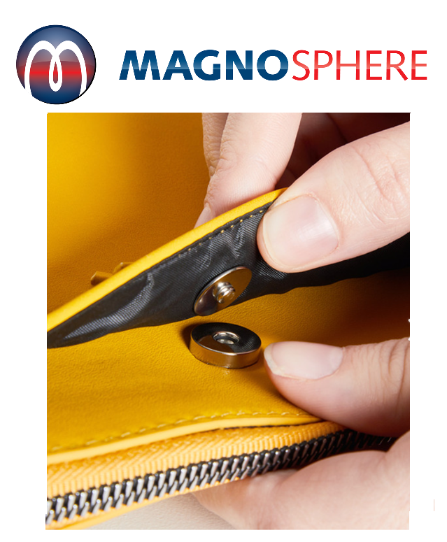 Chiusura con bottone magnetico, magneti per chiusura borsa Ø 10 mm