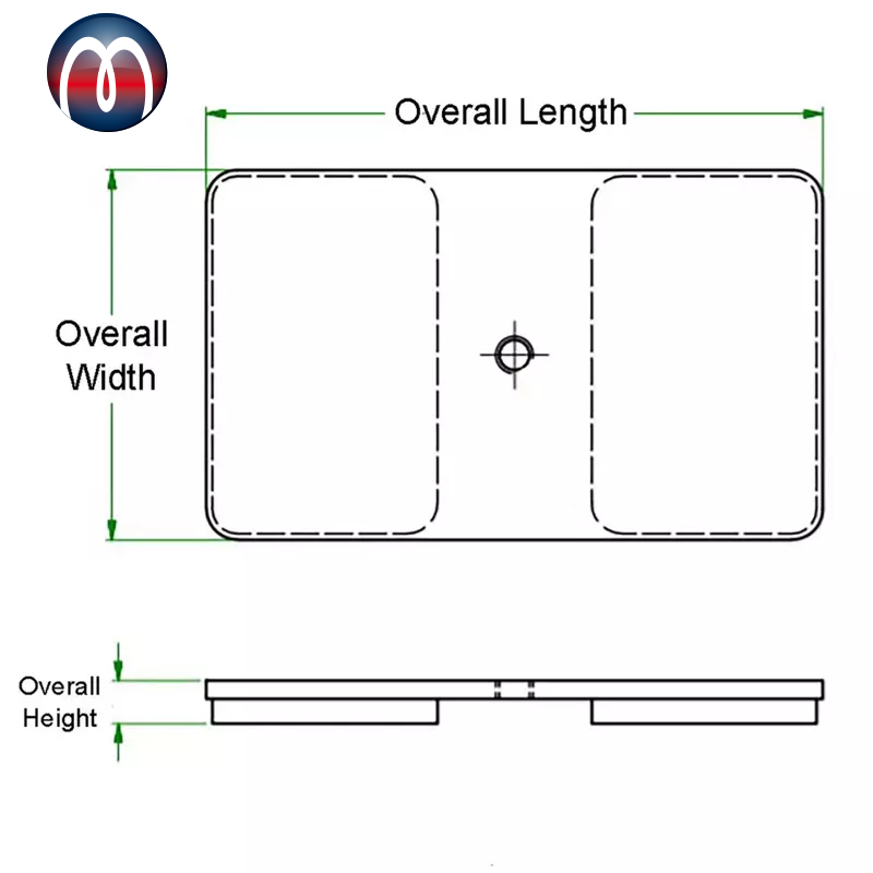 Almohadillas magnéticas para displays MagPad 79 mm x 53 mm x 12 mm recubierto de goma - sostiene 10 kg