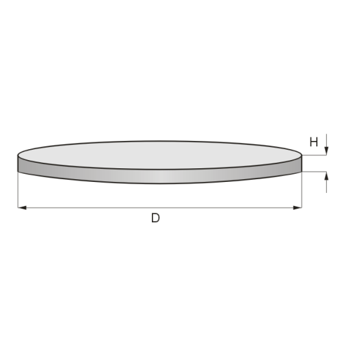 Metallscheiben Metallplättchen Edelstahl-Ronde (DC01) mit Klebepunkte verzinkt Ø 50 mm x 5 mm