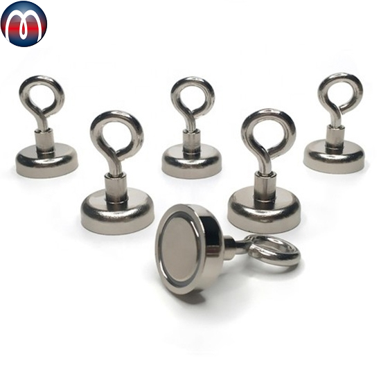 Neodymium Pot Magnets with Eyelet - Magnosphere Neodymium Magnetic Eylet,  Super Strong Eyelets with Magnets - Magnosphere