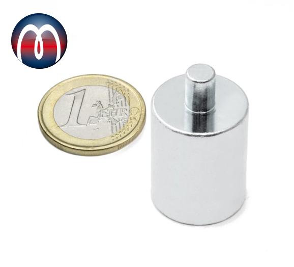 Neodym-Stabgreifer Ø 20 mm mit Zapfen Ø 6 x 8 - hält 13,5 kg