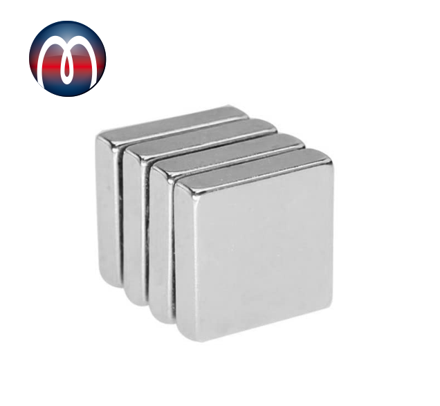 Neodym Quadermagnet 20 x 20 x 5 mm Magnet-Quader N45 Nickel - hält 6,0 kg