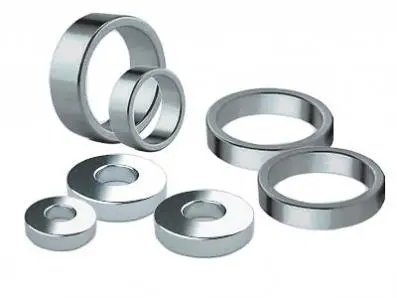 Neodym Ringmagnet N45 Ø 13 D x Ø 9 d x 1 mm Nickel - hält 550 g