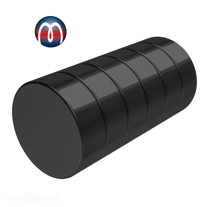 Scheibenmagnet Rundmagnet Ø 12 mm, Höhe 10 mm Neodym (NdFeB) N45 Epoxid - hält 7,6 kg