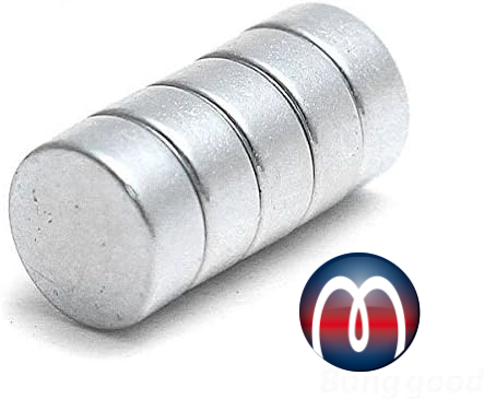 10 Magnetini Al Neodimio Disco N45 - Potenti Ø 6 Mm X 5 Mm - Forza 1,4 Kg - Terre Rare Con Rivestimento Nichel Per Frigorifero, Lavagna, Hobby (Confezione Da 10) - 5