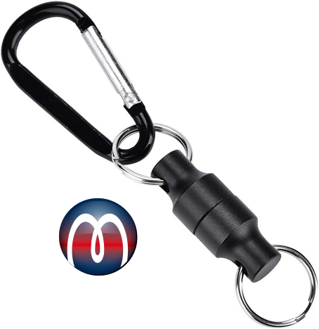MUTUACTOR Porte-Clés Magnétique à Dégagement Rapide - Aimant Puissant 3.6kg Bleu