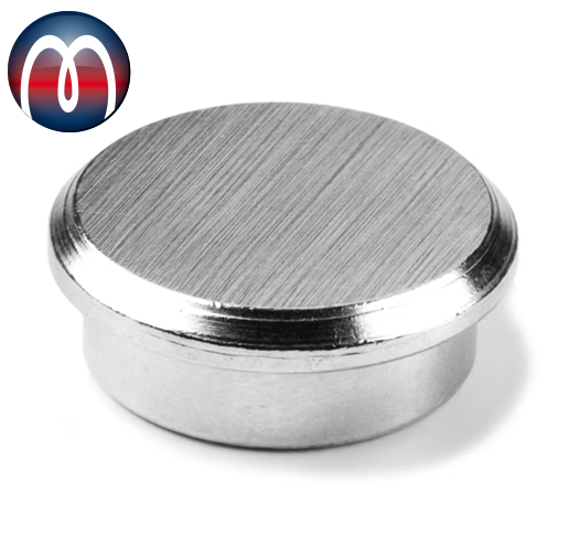 Magnete al neodimio in vaso d'acciaio Ø 25 x 9 mm, Magnete Memo Office forti - tiene 14 kg