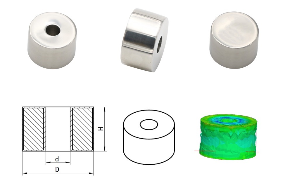 Waterproof neodymium magnets, Magnets encased in stainless steel housing