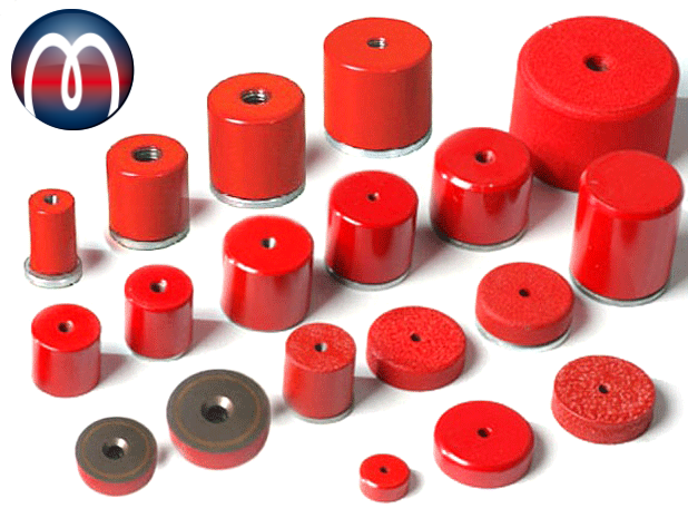 Alnico Cilindro magnético, Cilindros magnéticos de Alnico, Imanes cilíndricos de AlNiCo, Imánes cilíndricos para recipientes, Imánes de Álnico (AINiCo), Imánes botón de alnico rojos redondos, Imánes permanentes de aleación alnico, Imán integral en forma de herradura de aluminio-níquel-cobalto AlNiCo lacado rojo