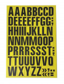 43mm Letters Yellow A5 Sheet