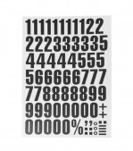 43mm Numbers - White A4 Sheet