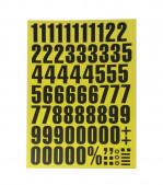 43mm Numbers Yellow A5 Sheet