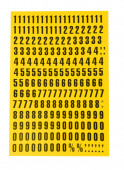 23mm Numbers Yellow A4 Sheet