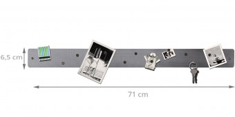 Barre magnétique murale en inox avec 12 aimants fins et puissants