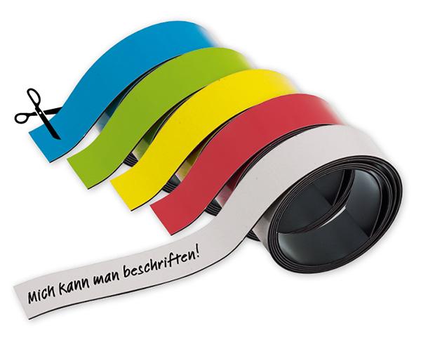 Magnetband Kennzeichnungsband farbig Breite  20mm Magnetstreifen 5m Rolle 