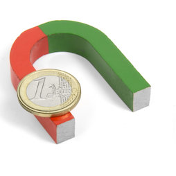 Magnete A Ferro Di Cavallo Alnico Rosso - 40x25x25mm Con Foro 4,5mm - Foto 7