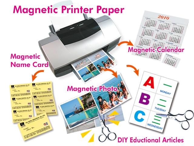 Papier Magnétique A4 Mate Pour Imprimante à Jet D'encre - 5 Feuilles Flexibles, Aimants Personnalisables