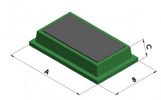 10 x Pinnwandmagnet Memomagnet 53 x 23 x 9mm Ferrit 1,5kg mit Etikettenfläche