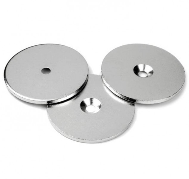 Steel discs with countersunk borehole counterpart to Ø 27mm x