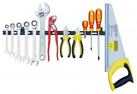 Magnetic Tool Bar Knife Rack Magnetic Rail, Magnetic Rail Tool Organiser Magnetic Strip Tool Holder, Tool Magnetic Strip Set, Strong Magnetic Rail, Magnetic Tool Holder, Wall, Magnetic Tool Bar, Magnetic Holder for Garage Tool Organisation