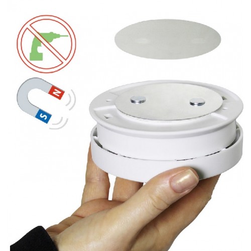 Supporto magnetico adesivo per rilevatori di fumo 70mm