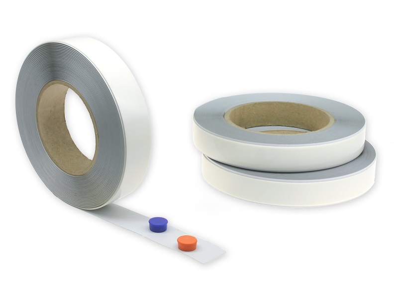 Gloss white steel tape with premium self adhesive ferrous Strip metal band Steel Tape ferro self-adhesive