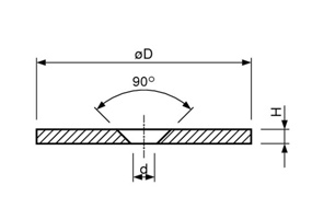 Metallscheibe selbstklebend weiß Ø 50 mm x 2,5 mm verzinkt