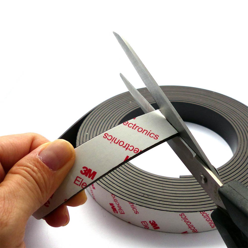 Stickable Magnet Tape for DIY Craft Projects Flexible Magnetic Tape Roll 1/2 Inch x 10 Feet Magnetic Strip with Strong Self Adhesive Backing 