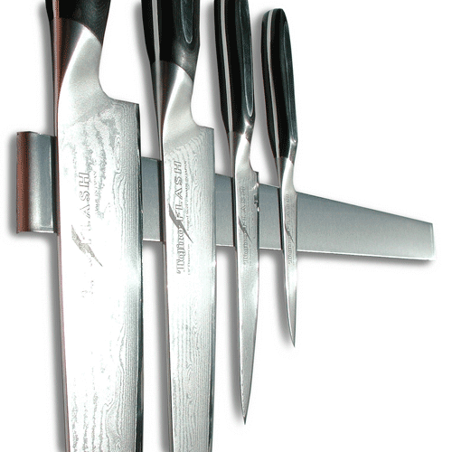 Magnetic knife rack block, stainless steel magnetic strip for knives, matt stainless steel in flat design, Magnetic Knife Strips, Stainless Steel Magnetic Knife Bar, Magnetic Knife Holder